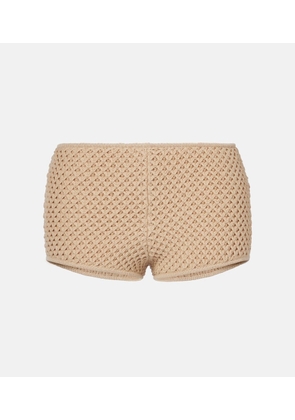 Elie Saab Crochet cotton-blend shorts