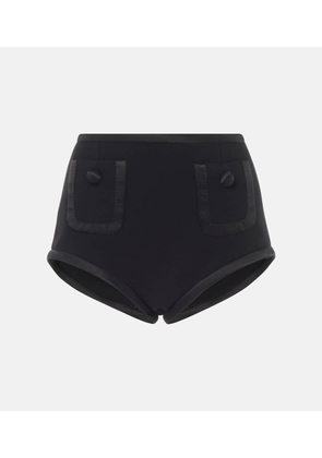 Dolce&Gabbana High-rise wool and silk shorts