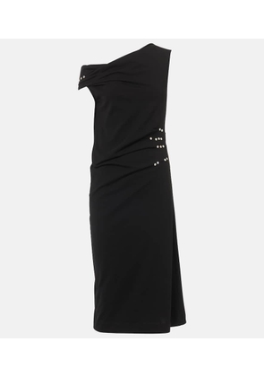 Dries Van Noten Gathered embellished jersey midi dress