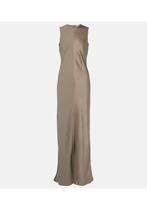 Ami Paris Paneled satin maxi dress