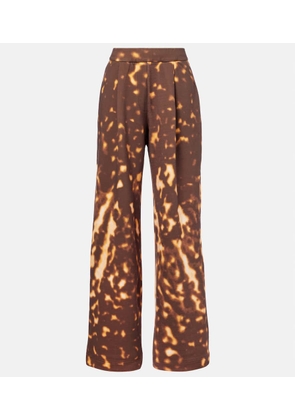 Dries Van Noten Printed cotton wide-leg pants