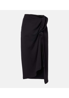 Dries Van Noten Draped asymmetric jersey midi skirt