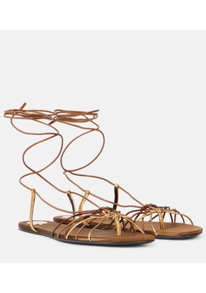 Saint Laurent Babylone Cassandre leather sandals