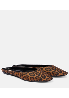 Saint Laurent Lido leopard-print mules