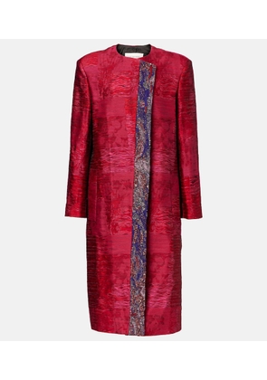 Dries Van Noten Cotton-blend jacquard coat