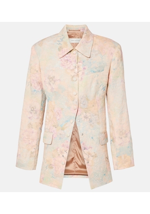 Dries Van Noten Floral linen-blend jacquard blazer