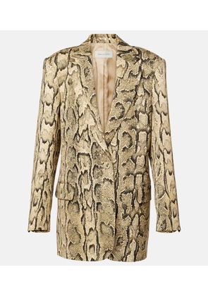 Dries Van Noten Snake-effect jacquard blazer