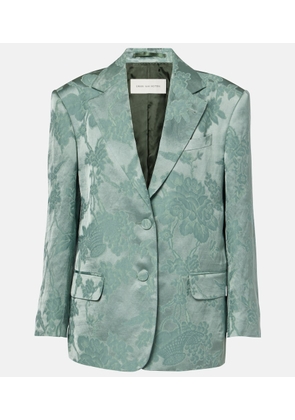 Dries Van Noten Linen-blend jacquard blazer