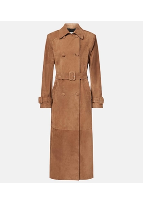 Nour Hammour Tate suede trench coat