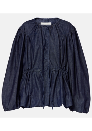 Dries Van Noten Gathered denim blouse