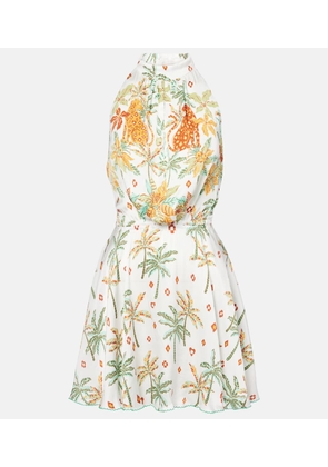 Poupette St Barth Cassandra printed halterneck minidress