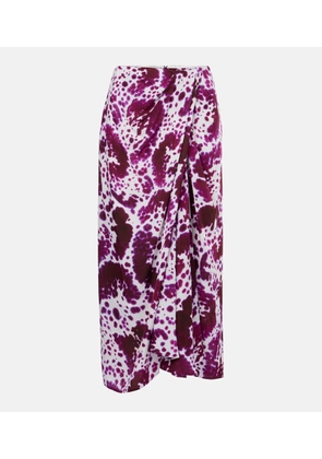 Dries Van Noten Gathered midi skirt