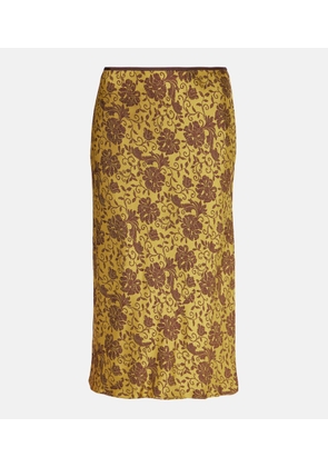 Dries Van Noten Floral jacquard midi skirt