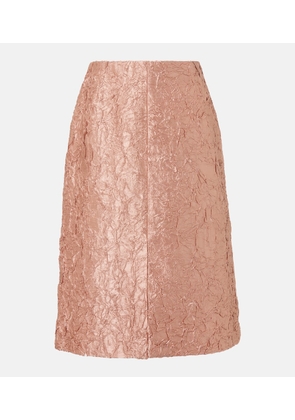 Dries Van Noten Lame midi skirt