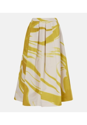Dries Van Noten Printed cotton midi skirt