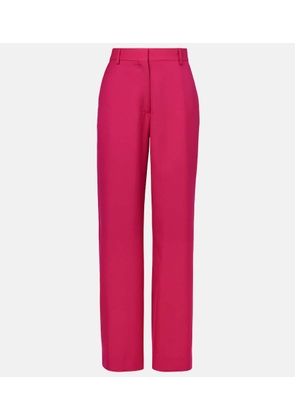 Dries Van Noten Wool and mohair twill straight pants