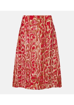 Dries Van Noten Shera sequined midi skirt