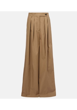 Dries Van Noten Low-rise cotton twill wide-leg pants