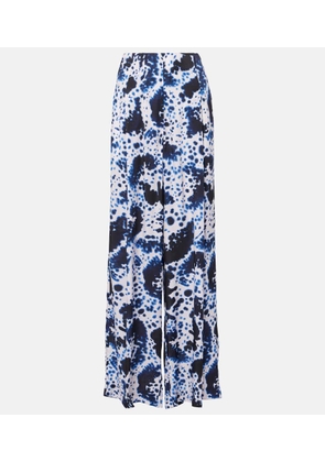 Dries Van Noten Printed high-rise wide-leg pants