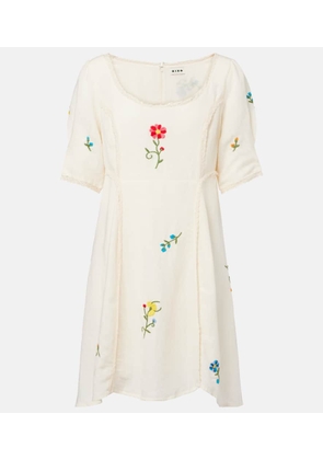 Rixo Marne embroidered floral minidress