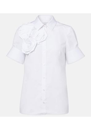 Erdem Floral-applique cotton shirt