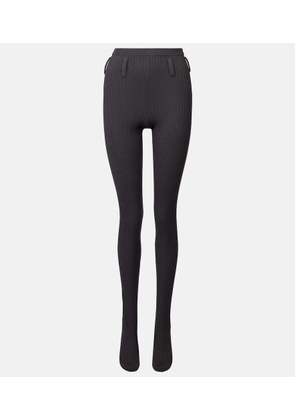 Prada Ribbed-knit cotton-blend tights
