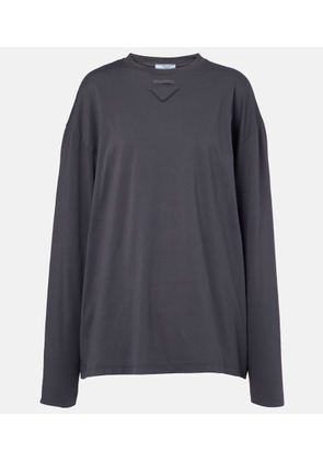 Prada Logo oversized cotton T-shirt