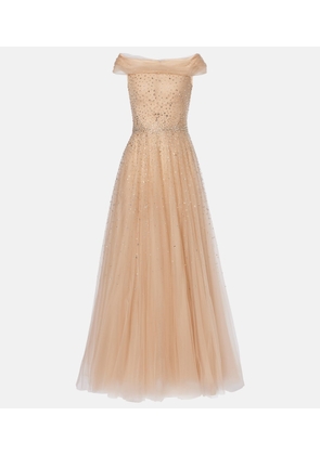 Jenny Packham Shayla embellished tulle gown