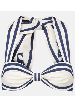 Alemais Marine striped cotton bra top