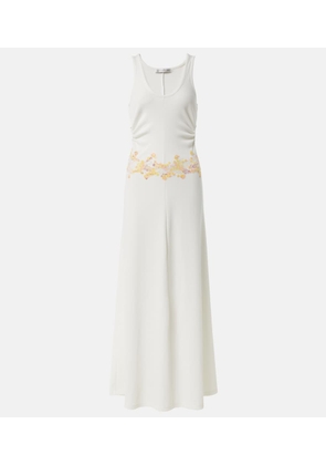 Christopher Esber Crystal Orbit lace-trimmed maxi dress