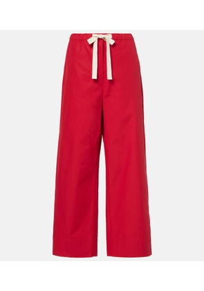 'S Max Mara Argento cotton wide-leg pants