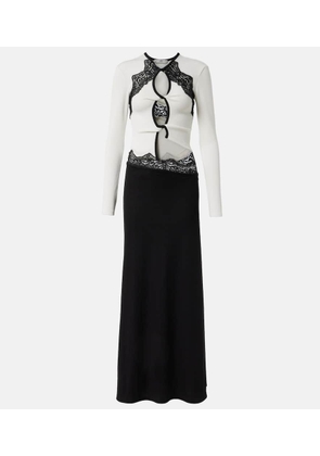 Christopher Esber Lace-trimmed cutout maxi dress