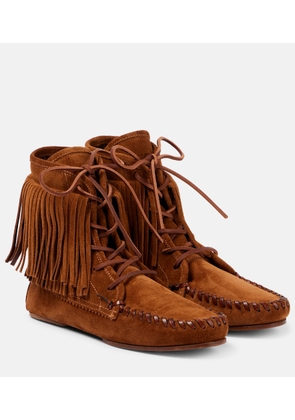 Paris Texas Indiana fringed suede ankle boots