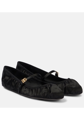 Dolce&Gabbana DG satin ballet flats