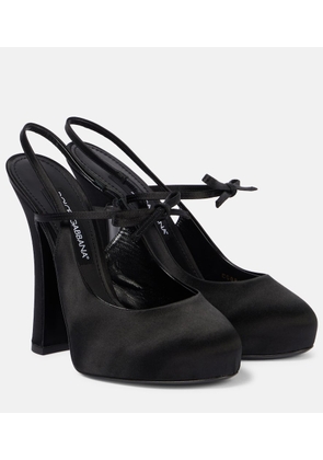Dolce&Gabbana Vally satin slingback platform pumps