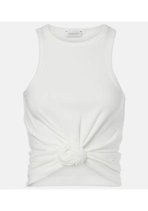 Magda Butrym Gathered cotton-blend tank top