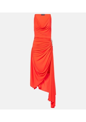David Koma Lame midi dress