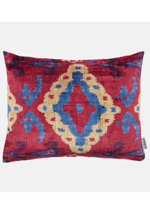 Les-Ottomans Patterned velvet cushion