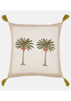 Les-Ottomans Palms printed cotton cushion
