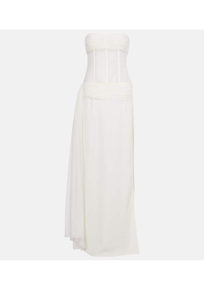 Christopher Esber Bridal veiled corset dress