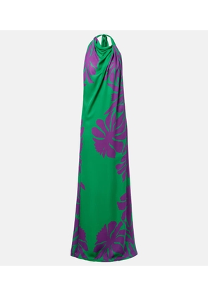 Johanna Ortiz Halterneck printed silk gown