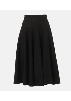 The Row Jaliah linen and cotton-blend midi skirt