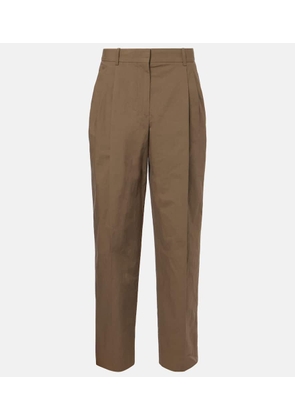 The Row Lilas high-rise cotton poplin wide-leg pants