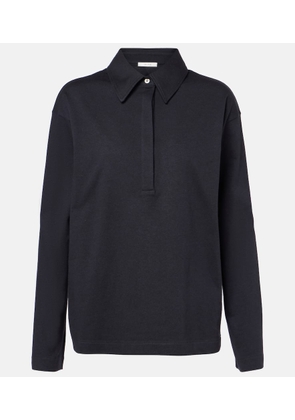 The Row Roddie cotton and silk jersey polo shirt