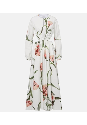 Giambattista Valli Macro Carnation cutout poplin maxi dress