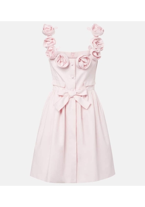 Giambattista Valli Floral-applique cotton minidress