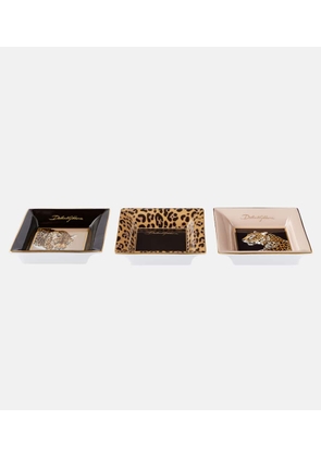 Dolce&Gabbana Casa Leopardo set of 3 decorative trays