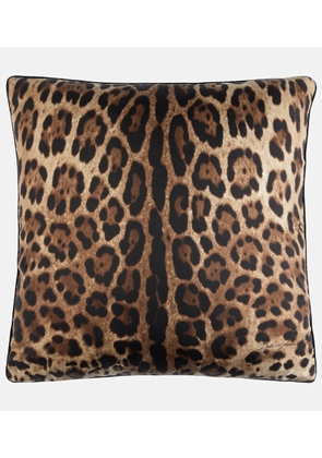 Dolce&Gabbana Casa Leopardo Small silk twill cushion