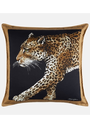 Dolce&Gabbana Casa Leopardo Medium canvas cushion