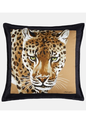Dolce&Gabbana Casa Leopardo Small canvas cushion